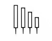Vertical Rectangle Shapes, 4 CT. Laser Cut Cake Topper, Weddings, Modern Geometric Wedding