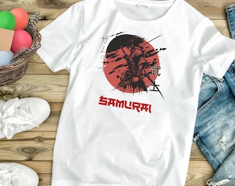 T-shirt samouraï japonais, t-shirt samouraï pour homme et femme, style anime japonais, cadeau t-shirt samouraï pour homme et femme