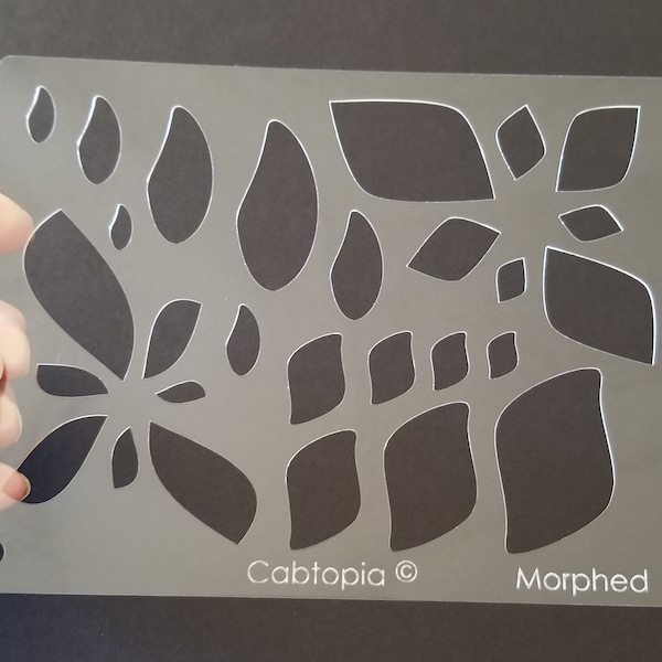 Morphed Cabtopia Crystal Clear Cabochon, Lapidary, Jewelry Template Stencil