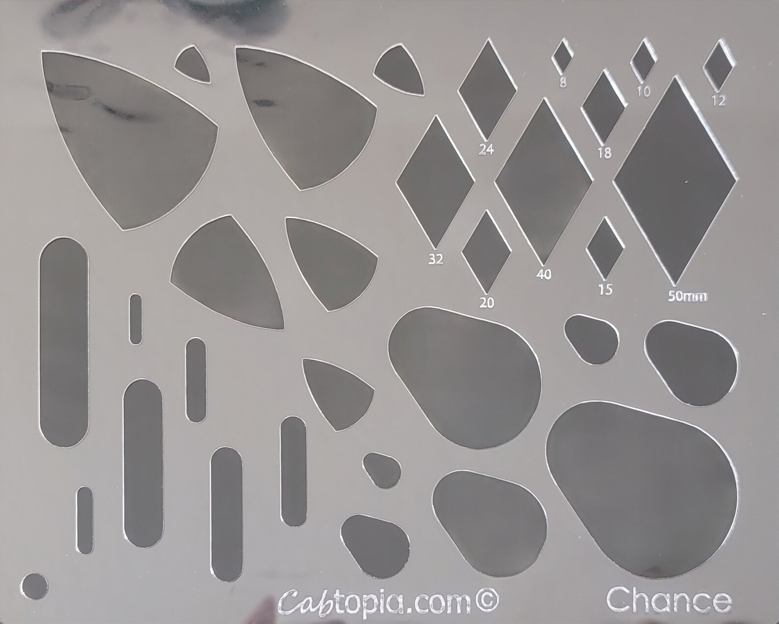 Chance Cabtopia Crystal Clear Template, Cabochon, Lapidary, Jewelry ...