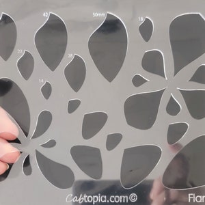 Flare Cabtopia Crystal Clear Cabochon, Lapidary, Jewelry Template Stencil (10-50mm)