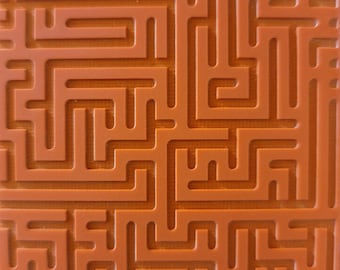 Cabtopia| Maze |~3x4 in Texture Mat for Clay| Clay pattern stamps| Polymer clay texture and PMC TM544