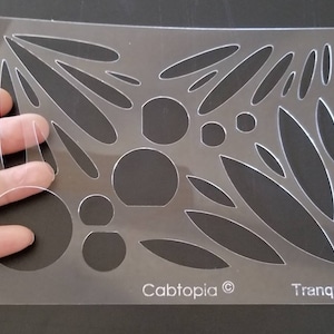 Tranquil Cabtopia Crystal Clear Cabochon, Lapidary, Jewelry Template Stencil