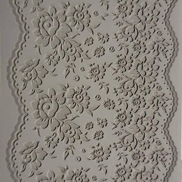 Cabtopia| Floral Lace | Texture Mat for Clay| Clay pattern stamps| Textures for Clay imprints| Polymer clay texture and PMC TM479