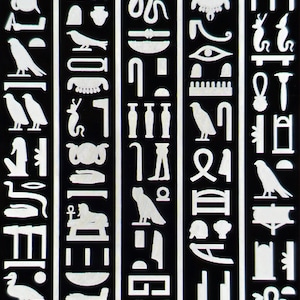 Cabtopia | Egyptian Hieroglyphs | Texture Mat for Clay| Clay pattern stamps| Textures for Clay imprints| Polymer clay texture & PMC | TM562