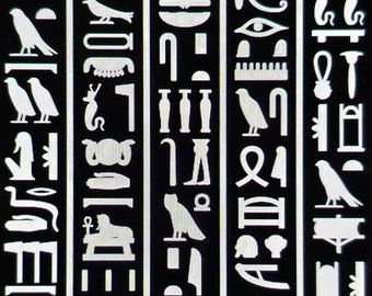 Cabtopia | Egyptian Hieroglyphs | Texture Mat for Clay| Clay pattern stamps| Textures for Clay imprints| Polymer clay texture & PMC | TM562