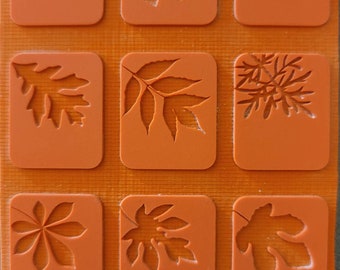 Cabtopia| Leaves in Panes|~3x4 in Texture Mat for Clay| Clay pattern stamps| Polymer clay texture and PMC TM530