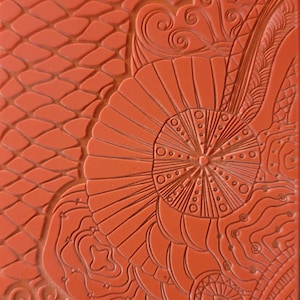 Cabtopia | Under the Sea | Texture Mat for Clay| Clay pattern stamps|Textures for Clay imprints| Polymer clay texture and PMC | TM509