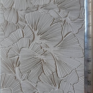 Cabtopia| Ginkgo Leaf Pattern | Texture Mat for Clay| Clay pattern stamps| Textures for Clay imprints| Polymer clay texture and PMC TM348