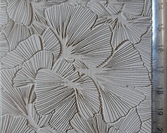 Cabtopia| Ginkgo Leaf Pattern | Texture Mat for Clay| Clay pattern stamps| Textures for Clay imprints| Polymer clay texture and PMC TM348