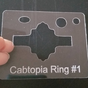 Cabtopia Ring Template #1 Crystal Clear