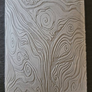 Budding Swirling botanical Rubber Stamp Texture Sheet Mat (medium)