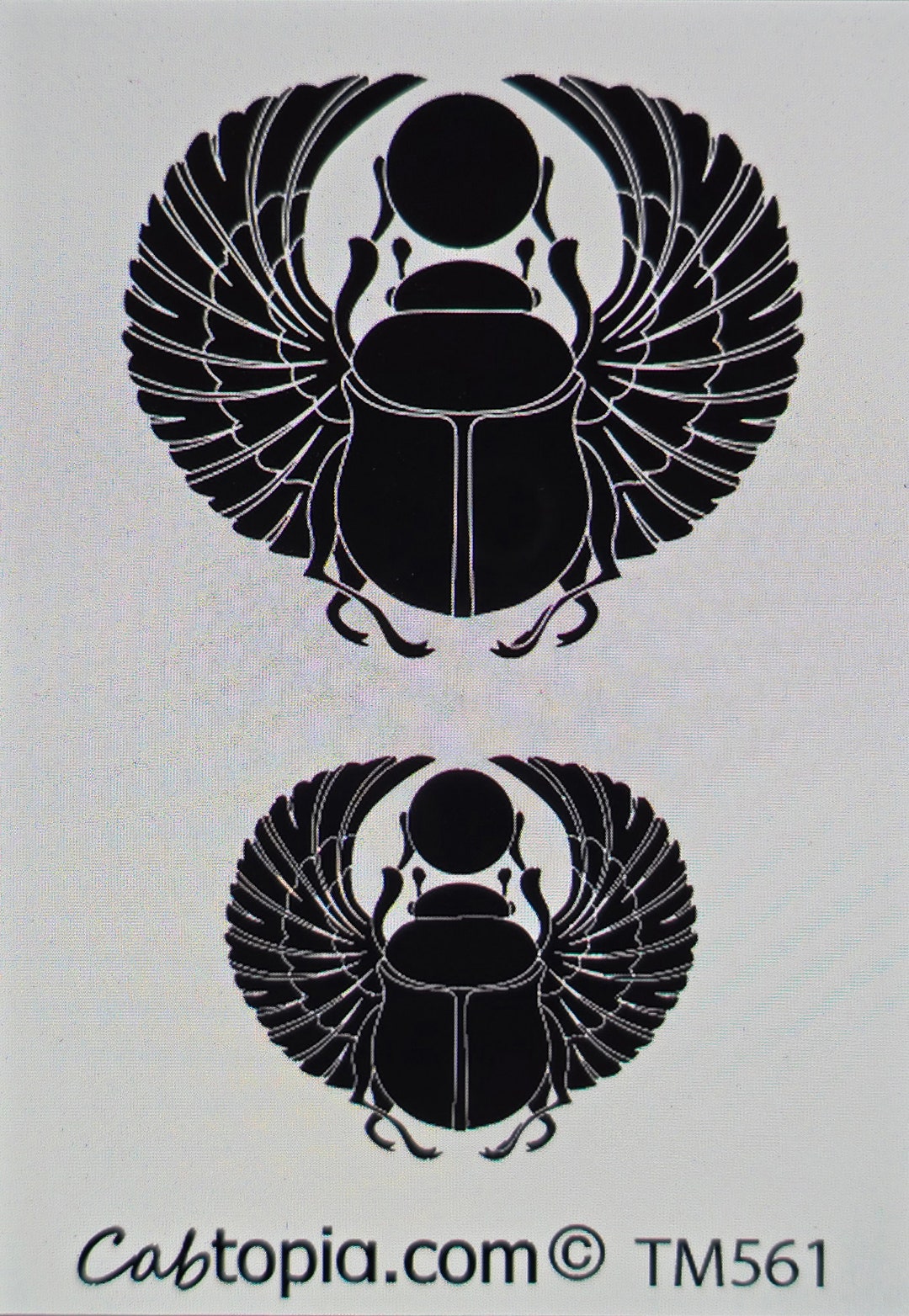 Cabtopia | Egyptian Scarab | Texture Mat for Clay| Clay Pattern Stamps ...