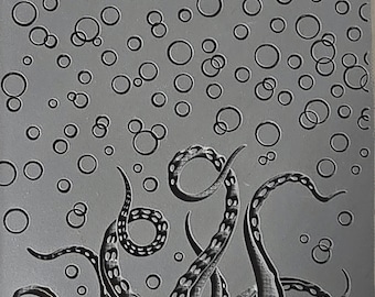 Cabtopia | Octopus Tentacles | Texture Mat for Clay| Clay pattern stamps| Textures for Clay imprints| Polymer clay texture and PMC | TM322