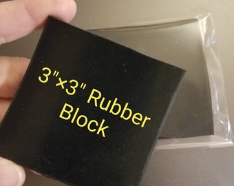 One 3x3 inch 50 duro rubber blocks for Jewelry press