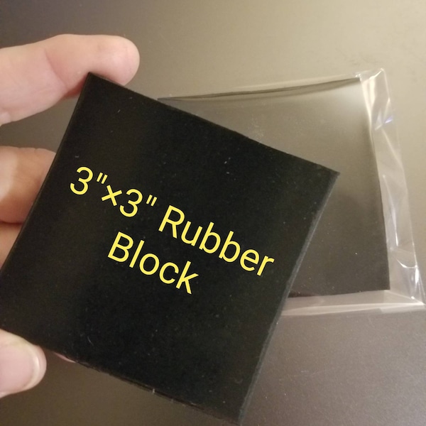 One 3x3 inch 50 duro rubber blocks for Jewelry press