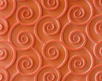 Cabtopia| Curles |~3x4 in Texture Mat for Clay| Clay pattern stamps| Polymer clay texture and PMC TM532