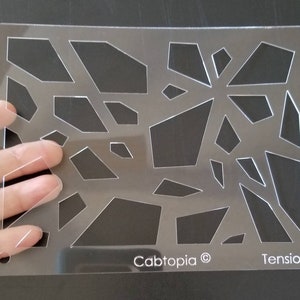 Tension Cabtopia Crystal Clear Cabochon, Lapidary, Jewelry Template Stencil