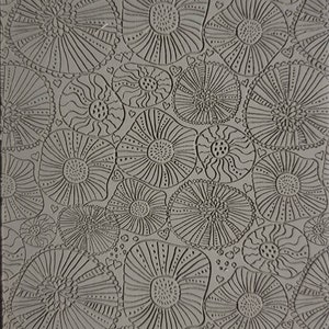 Cabtopia| Jellyfish | Texture Mat for Clay| Clay pattern stamps| Textures for Clay imprints| Polymer clay texture and PMC | TM246
