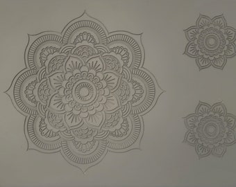 Cabtopia| LARGE A4 11.8"x8.3" Mandala 545 | Texture Mat for Clay| Stamps| Clay imprints| Polymer clay texture & PMC |  A4 Lg