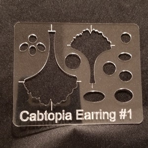Cabtopia Earring Template #1 Crystal Clear