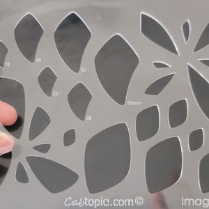Imagine Cabtopia Crystal Clear Cabochon, Lapidary, Jewelry Template Stencil (10-50mm)