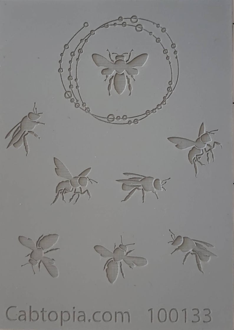 Cabtopia Bees Texture Mat for Polymer Clay Clay Pattern - Etsy
