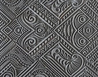 Cabtopia | Māori pattern | Texture Mat for Clay| Clay pattern stamps| Clay imprints| Polymer clay texture and PMC | TM564