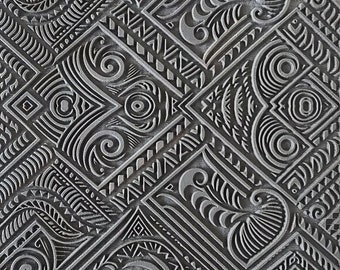 Cabtopia | Māori pattern | Texture Mat for Clay| Clay pattern stamps| Clay imprints| Polymer clay texture and PMC | TM564