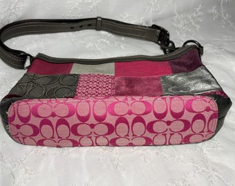 Coach Y2K Pink & Silver Patchwork Crossbody Bag - Etsy
