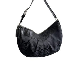 Vintage Y2K Coach Black Signature Shoulder Bag – Classic Coach