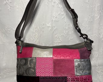Coach Y2K Pink & Silver Patchwork Crossbody Bag - Etsy