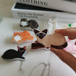 Cute Cat Hair Claw Clip, Cute Cat Design Hair Clip, Gift for Cat Lovers, Acrylic Cat Dog Claw Clip, Funny Animal Hair Claw, Puppy Claw Clips