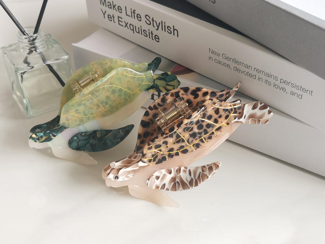 Turtle Shell Clips Sea Turtle Hair Claw Clips, Marine Animals Hair Clip, Sea Turtle Hair ...