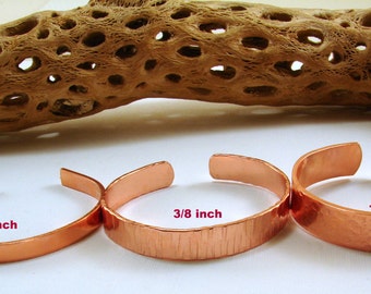 Pure Copper Bracelet/Cuff  - Men or Women's - Customization available - Textures - Hand Stamping