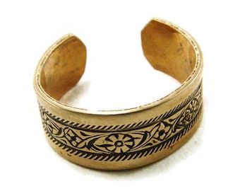 Brass Pattern Ring or Toe Ring - Any Size Made to Order