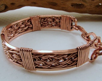 Handwoven Pure Copper Wire Bracelet, Copper Bracelet, Handwoven Bracelet