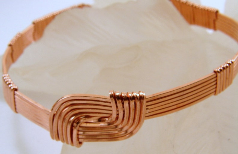 Pure Copper Wire Wrapped Hug Bracelet Unisex Copper Etsy