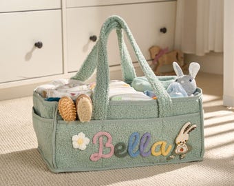 Custom Baby Organizer Basket: Spacious, Partitioned, Portable, Travel-Ready, 3 Color Choose