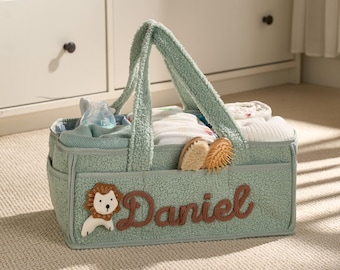 Custom Baby Organizer Basket: Spacious, Partitioned, Portable, Travel-Ready, 3 Color Choose