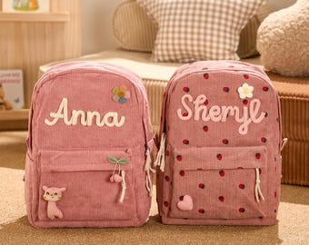 Personalisierter Kinderrucksack mit Namen | Kleinkind Buchtasche | Individuelle Kindertasche