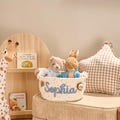 Personalized Baby Gift | Handmade Candy Basket | Laundry Basket | Newborn Gift | Baby Shower Keepsake | Toy Storage Basket | Home Organizer