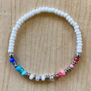 FCK TRUMP Rainbow Pride Morse Code Beaded Bracelet - Resistance - Anti-Fascist Political Handmade Jewelry Activist Protest Queer LGBTQ Ally immagine 16