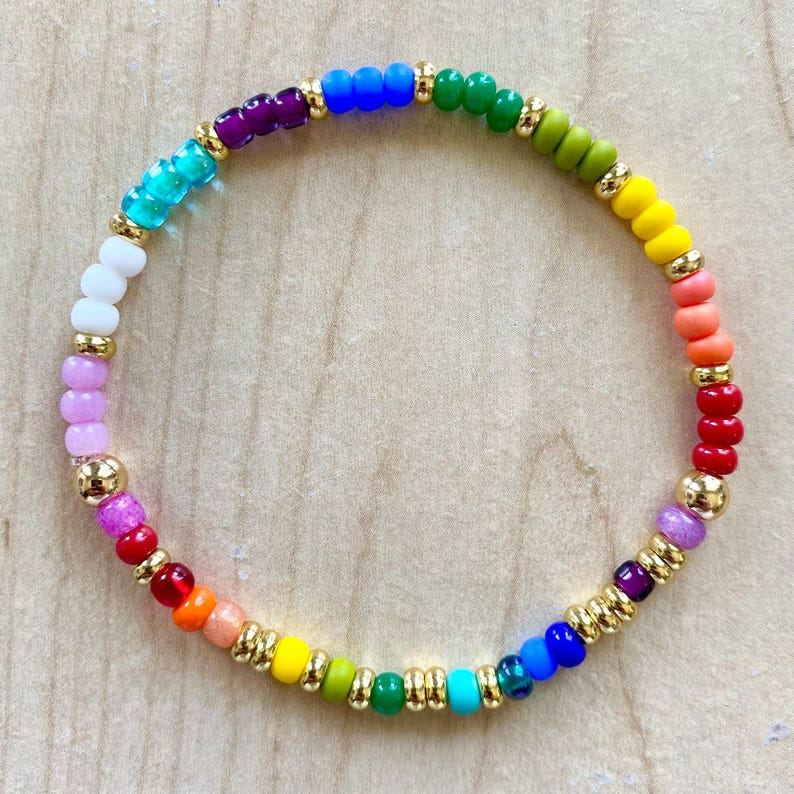 FCK TRUMP Rainbow Pride Morse Code Beaded Bracelet - Resistance - Anti-Fascist Political Handmade Jewelry Activist Protest Queer LGBTQ Ally immagine 17