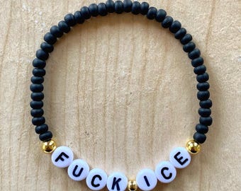 Handmade Beaded Friendship Bracelet: Political Protest Jewelry