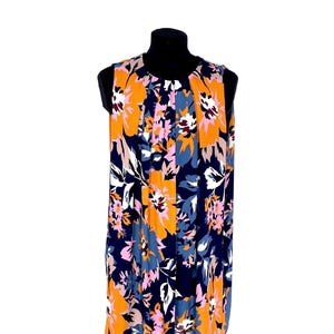 floral dress Flower dress sundress XL womens dress  boho dress summer dress Bohemian Dress beach dress sun dress dark blue dress women tunic