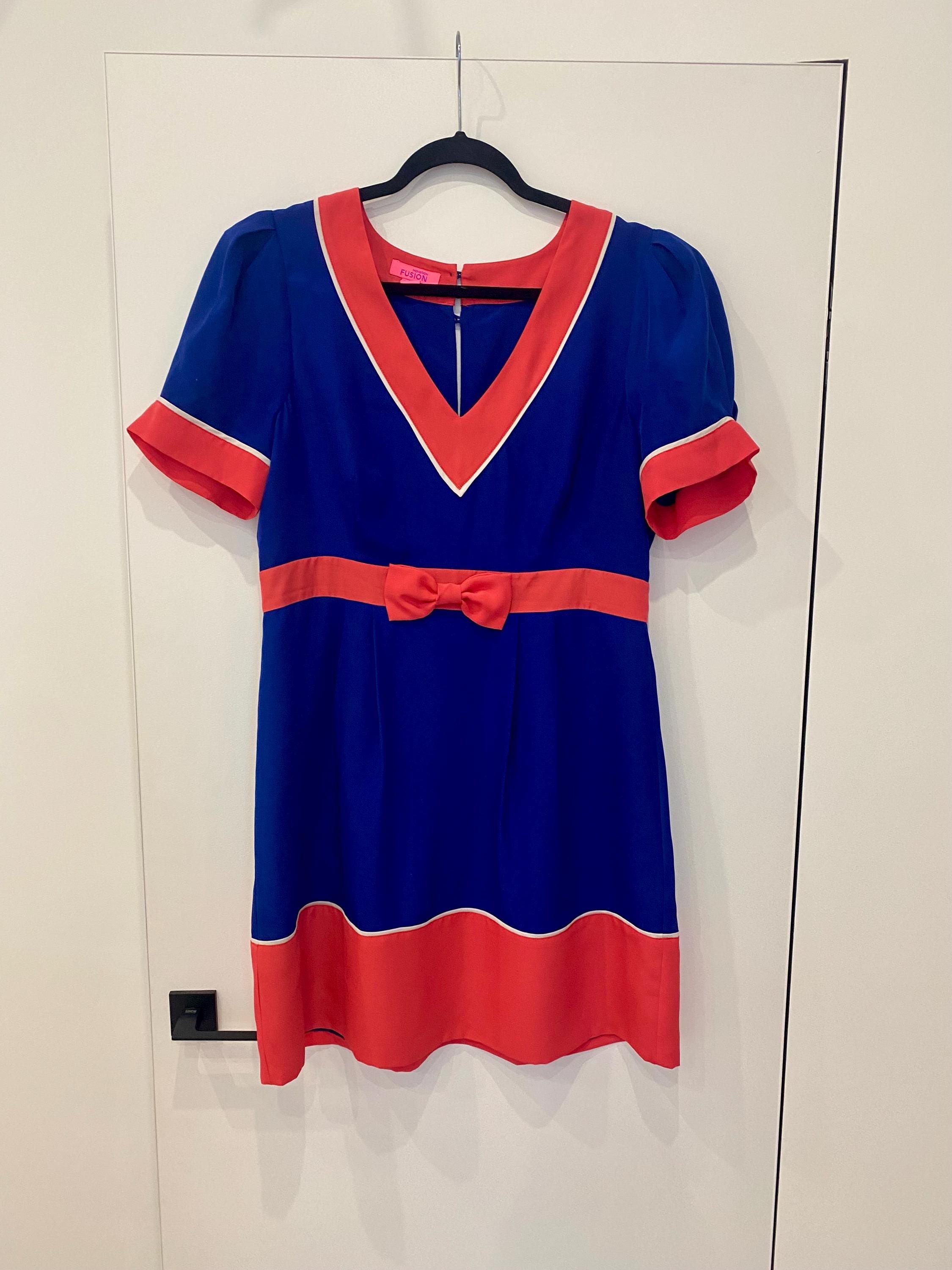 Vintage-inspired Monsoon Fusion Dress – UK 16 / US 12 – 60s Mod
