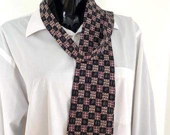 Vintage Mimo Silk Tie: Bold Geometric Italian Necktie