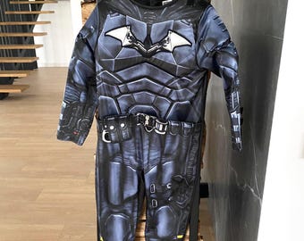 Superhero Costume for Kids | Size 116-128 cm (6-7 Years)  | superhero costume jumpsuit Kids|Batman kids suit |Superhero cape|
