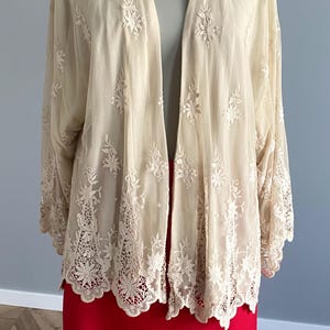 Light Beige Lace Cardigan – Zara, Size M
